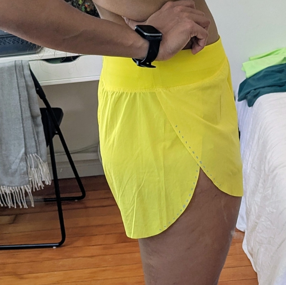 Lululemon Run Shorts - Bright Neon Activewear. New, Unused